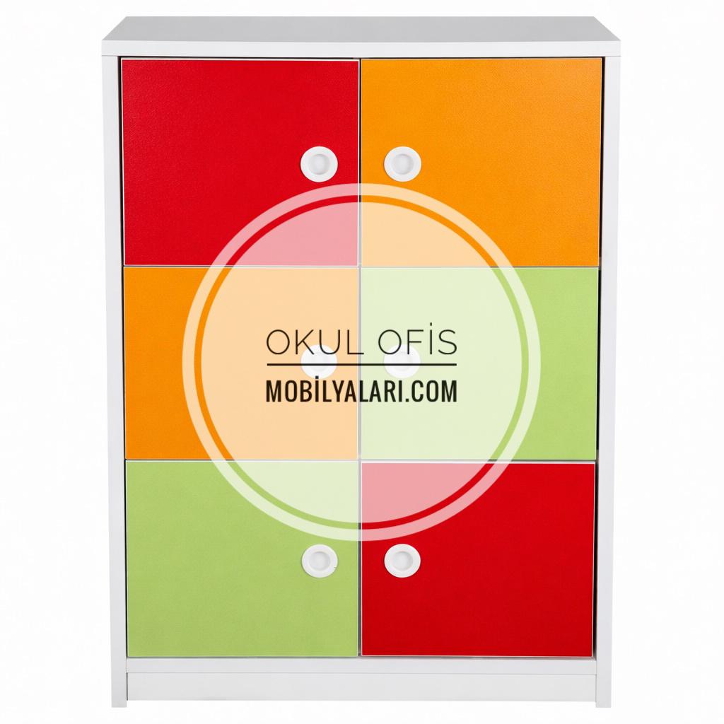 Anaokulu Dolabı 6 Kapaklı