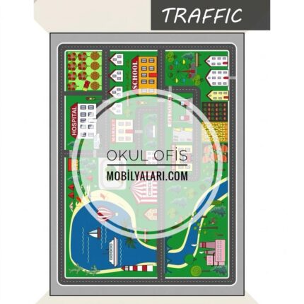 Anaokulu Trafik Halı Modeli 140X190 cm