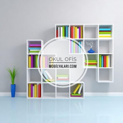 Kitaplık Geniş ve Dayanıklı Modern