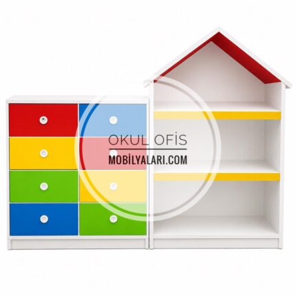 Kitaplıklı Dolap