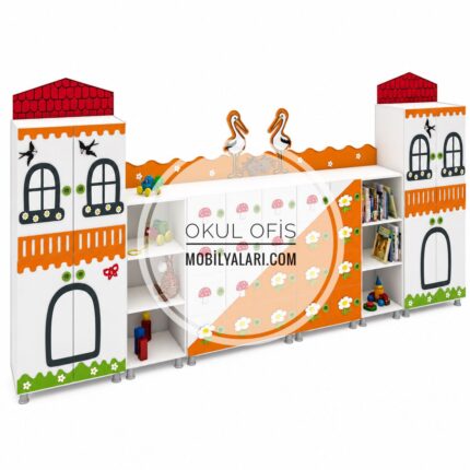Leylek Figürlü Dolap Seti