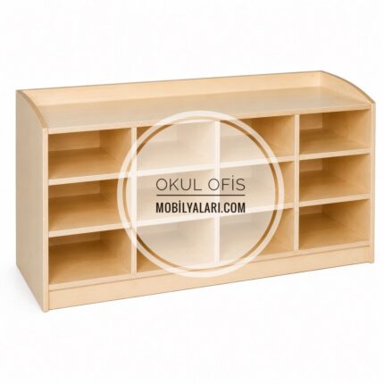 Montessori Sınıf Dolabı 12 Bölmeli