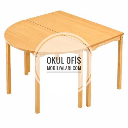 Doğal Ahşap Masa 120x120x54 cm
